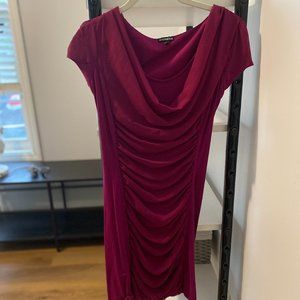 Express Ruched Fuchsia Dress